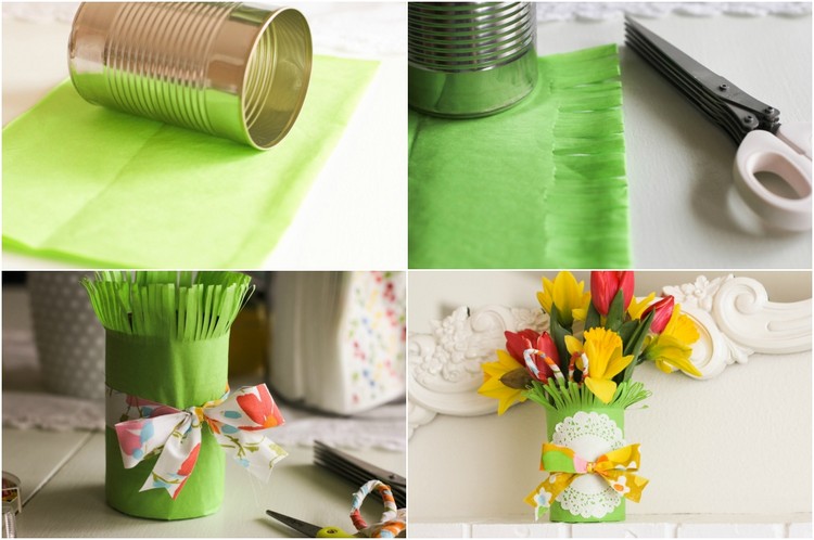 návod na vázu na kvety váza na plech sa môže nalepiť na papier