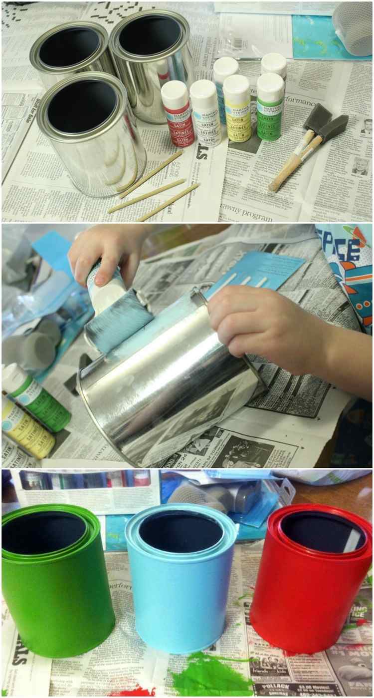 drotárstvo s plechovkami maľovanie plechoviek návod