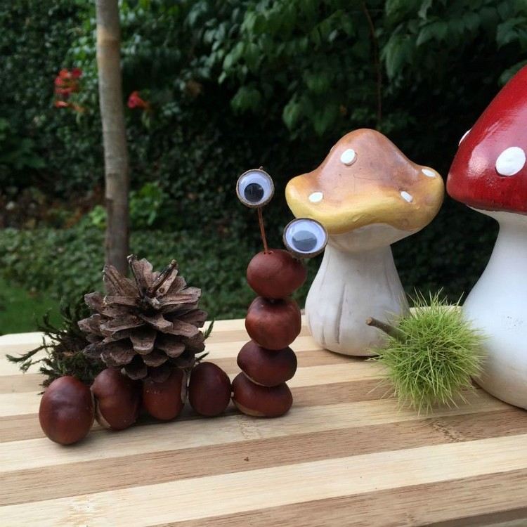 drotár-žaluď-gaštan-borovica-šišky-slimák-drotárstvo-nápad