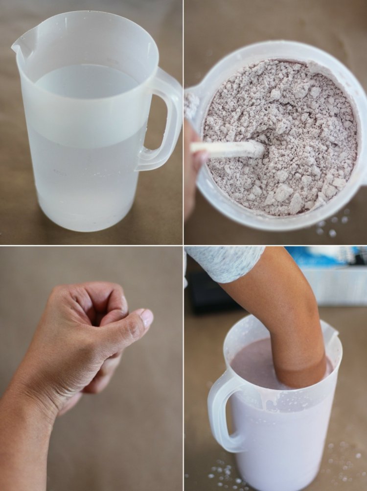 drotársko-sadrovo-alginátový-práškový-vodný-mix-ručný-tlač-dizajn