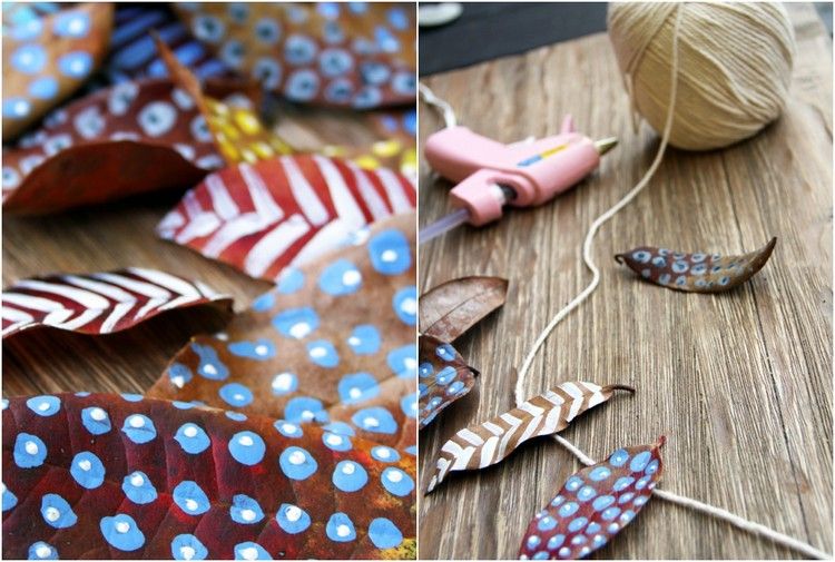 drotár základná škola deti lístie girlanda inštrukcie