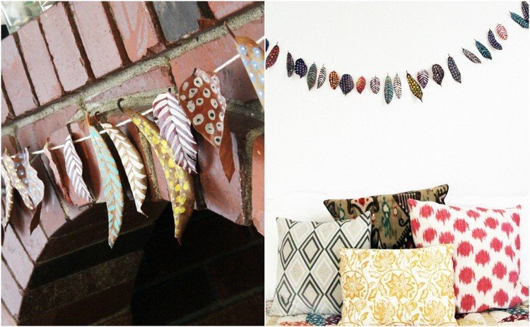 veniec lístie jesenné lístie drotár deti kutilstvo