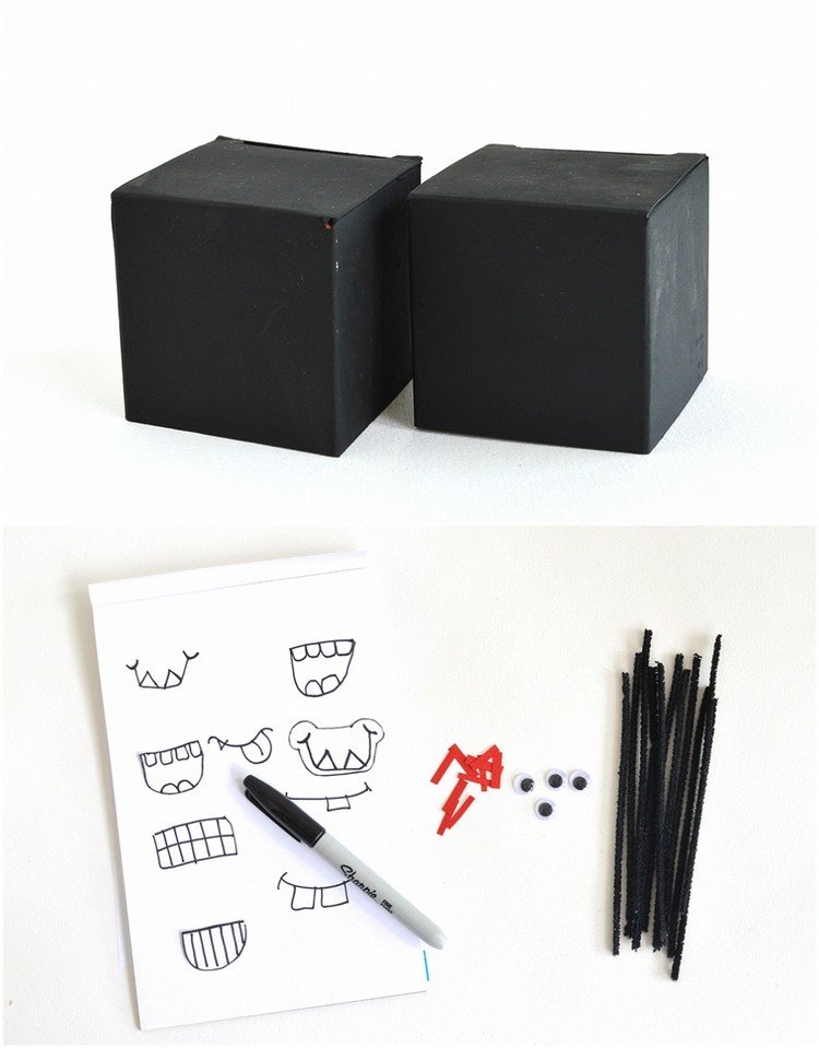 inštrukcie pavúk drotár kartónové materiály