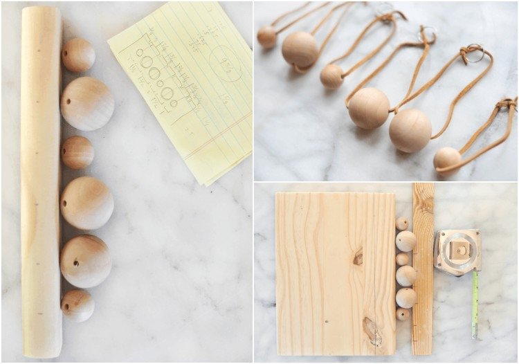 Ručné práce s drevom-kľúčová doska-urob si sám-drevená-gulička-gulička