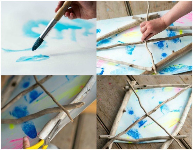 drotárstvo-s-drevom-s-deťmi-naplavené drevo-drak-návod-farbenie