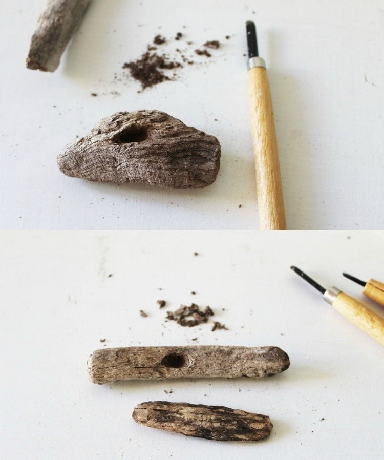 drotár-s-drevom-s-deťmi-naplavené drevo-plachetnice-urob si sám