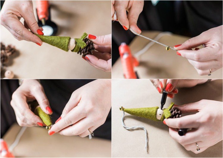 drotársko-borovicové šišky-návod