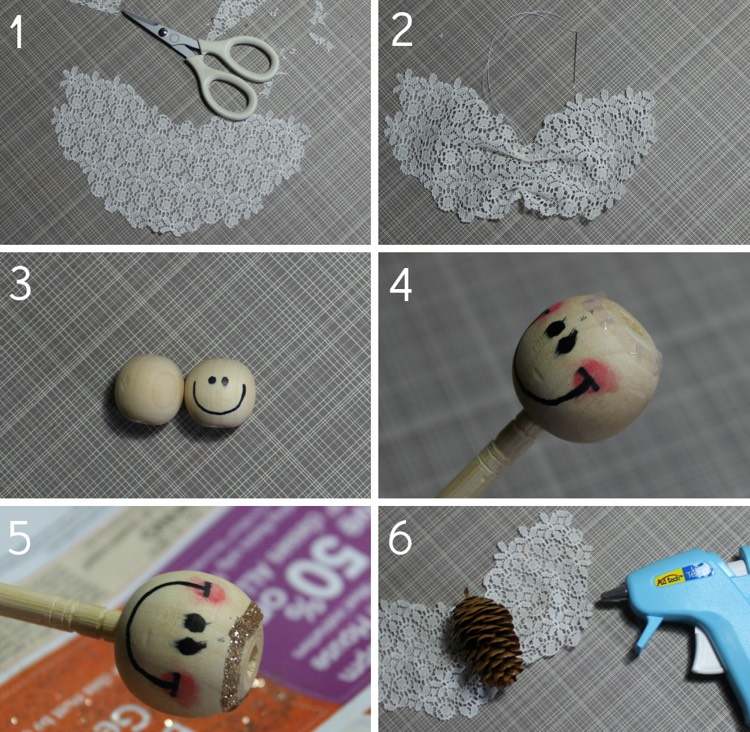 drotársko-borovicové šišky-anjel-prívesok-návod