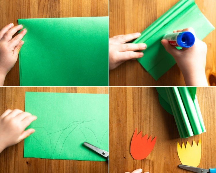 Kytica papierových tulipánov ku Dňu matiek alebo ako jarná ozdoba