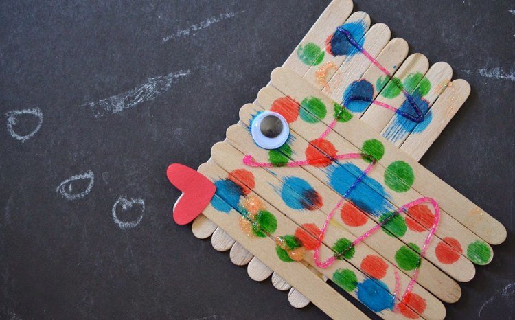 ručné práce-deti-leto-zmrzlina-tyčinky-návod-ryba-vtipné-farebné