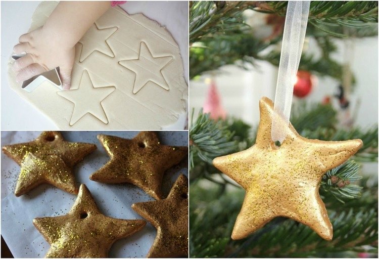 ručné práce-s-deťmi-do 3-ročných-hviezdičiek-vianočné-soľné cesto