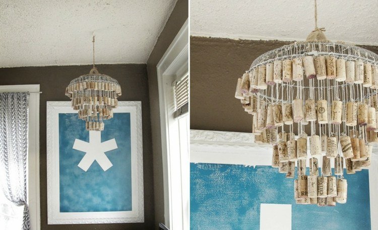 drotár-korková lampa-luster-rustikálne-ošumelé-šik