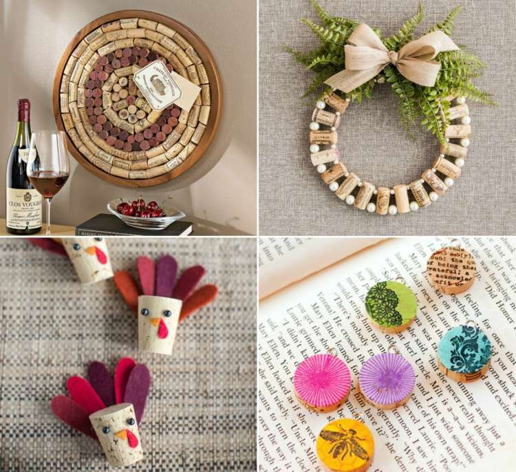 drotár s korkom nápady-návod-dekorácia-každodenný-šperk