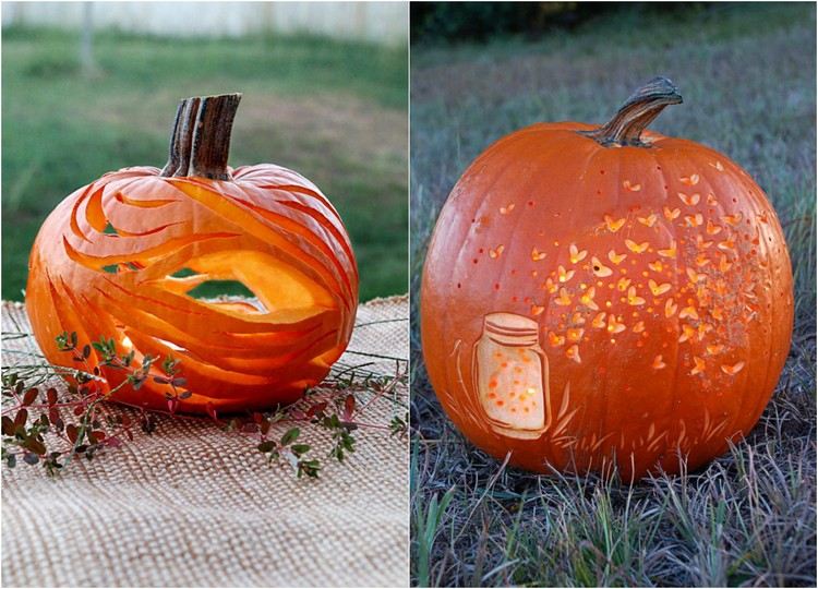 Skúste rôzne vzory na vyrezávanie tekvíc Ručné práce s tekvicami-rezby-rôzne-vzory