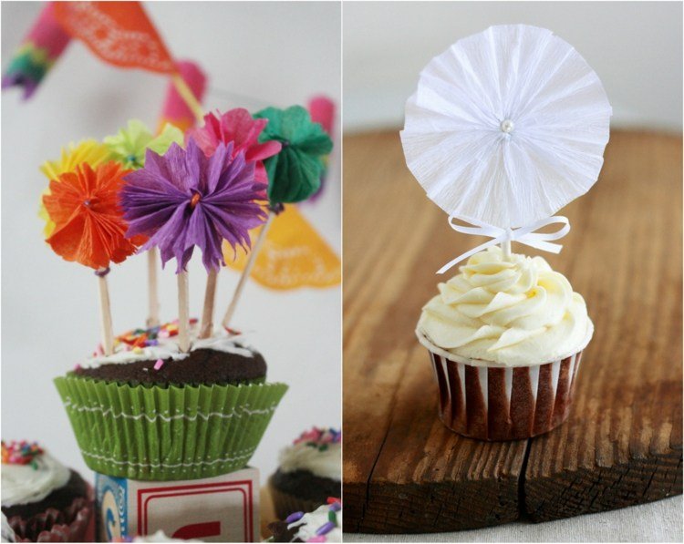 muffin plug party jedlo narodeniny krepový papier