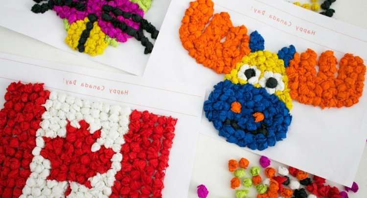 krepový papier-obrázok-dizajn-zvierací motív