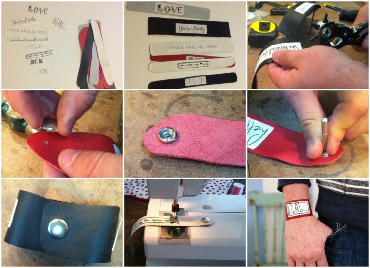 drôtik-s-kožou-náramok-biela-čierna-červená-sivá-prúžky-patentka