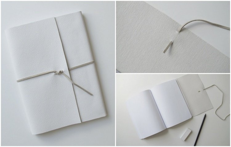 drotár-s-kožou-obal na brožúru-biela-minimalistický-dizajn-sivá stuha