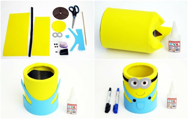 Remeslá-penová guma-deti-drotár-nápady-prisluhovači-DIY-ceruzka-kontajnerové lepidlo