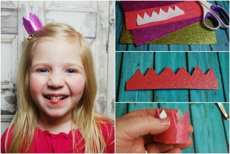 Ručné práce-pena-guma-dievčatá-deti-domáce-vlasy-sponky-korunky-nápad