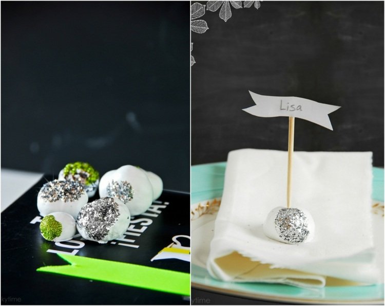 drotár-prírodný-materiál-knihy-gaštan-tanier-látkový obrúsok-názov-visačky-farba-biely-trblietavý prášok