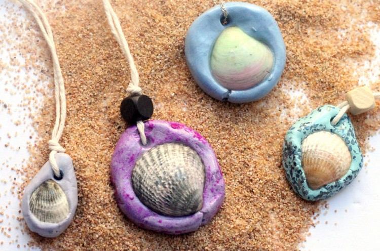 drotár-prírodné-materiály-leto-mušle-náhrdelník