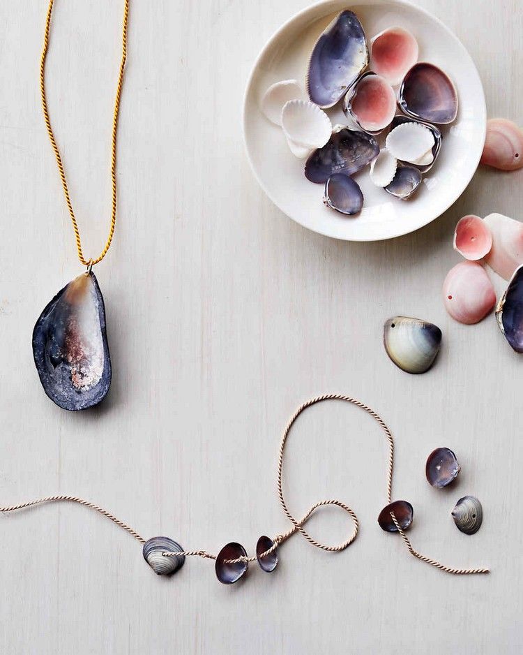 drotár-prírodné-materiály-leto-náhrdelník-mušle-kutilstvo