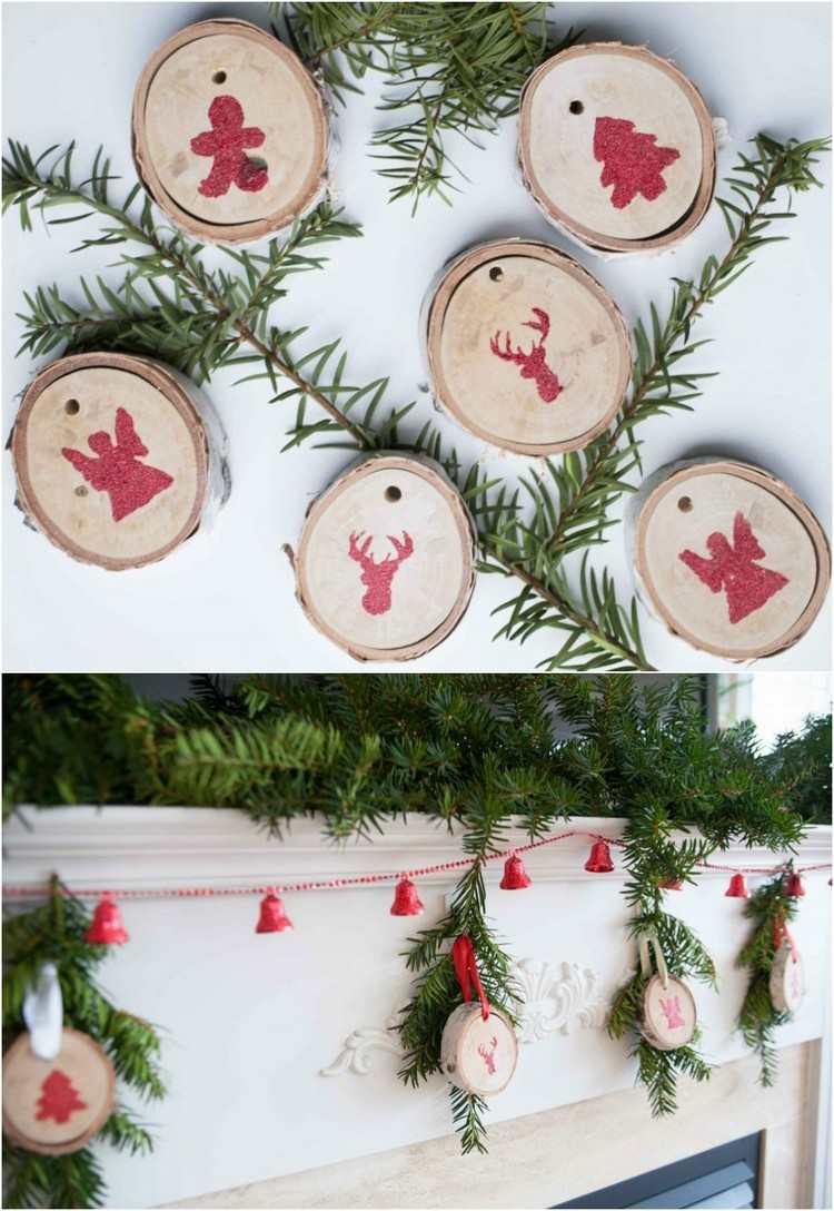 drotár vianočný strom dekorácie prírodný materiál deco krbová rímsa vianoce