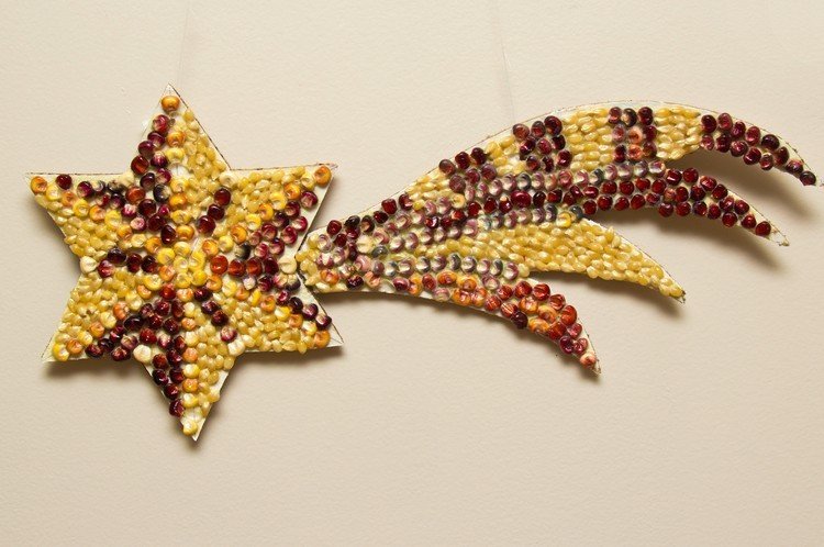 hviezdy drotár prírodné materiály vianočné deti nápady drotár