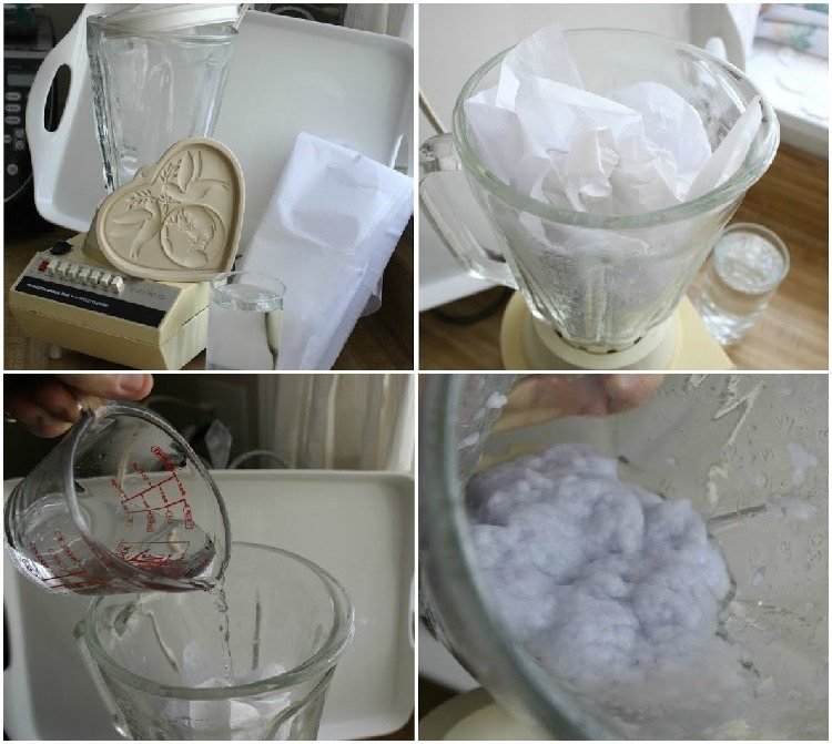 Tvorba papierovou hmotou-recept-návod-miešanie