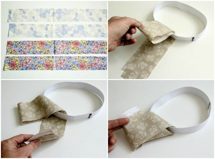 drotárska tkanina-bez šitia-baletné sukne-farebná látka-zvyšky-prúžkov-biela-kravata-elastická