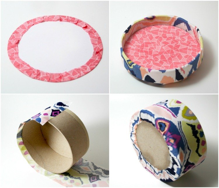 drotárska tkanina-bez-šitia-šperkovnice-malá-okrúhla-farebná-ružová-látková-lepenka