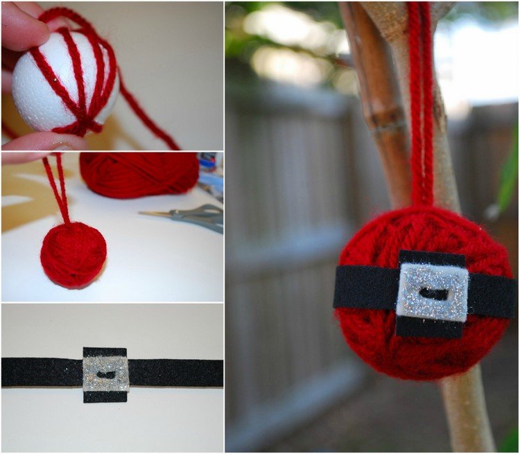 santa claus oblek drotárska vlna polystyrénová dekorácia gule