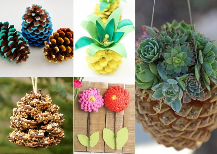 Ručné práce s borovicovými šiškami v lete - pekné dekorácie pre domácich majstrov