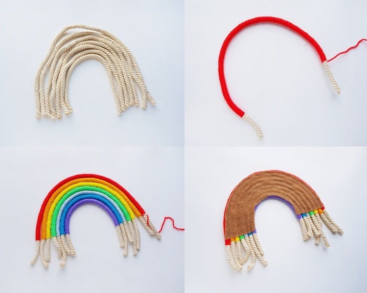 Dúhové remeslá s návodom na vlnu