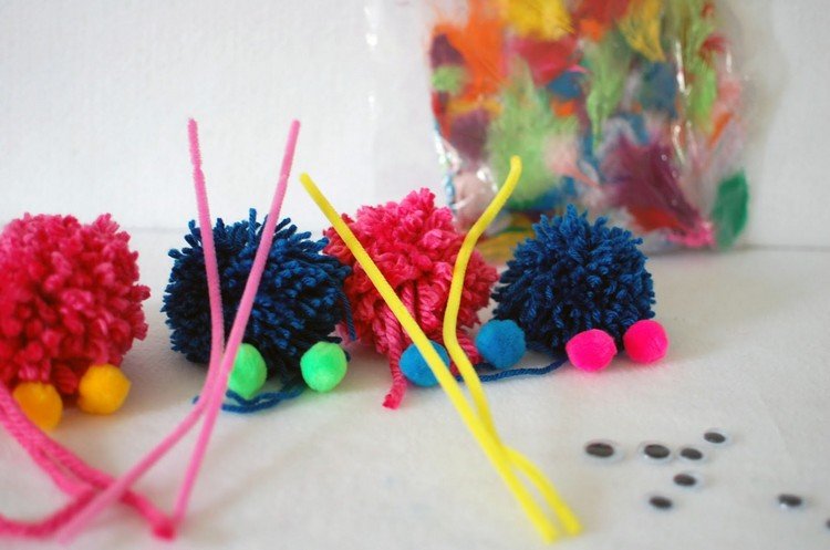 Remeselné nápady s vlnou pre deti, návody na výrobu vlnených zvierat