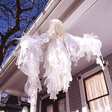 drotár halloween duch veranda dekorácia ušiť