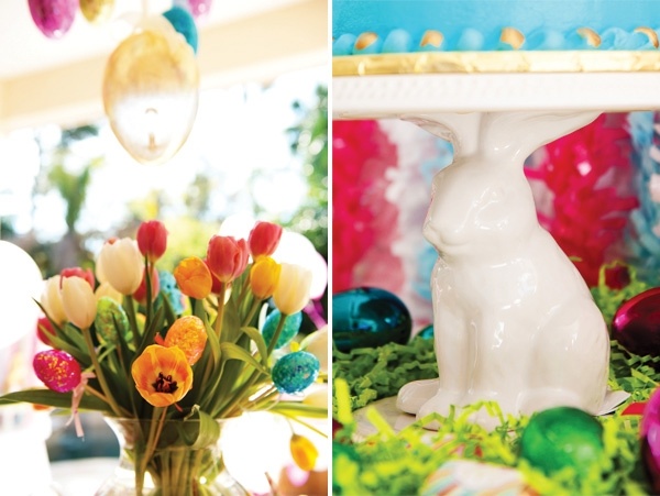 veľkonočná párty jarná nálada vychovávať kvety dekorácie