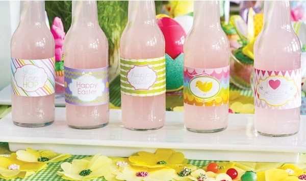 fľaše kvety papier rezané lepidlo párty plánovanie