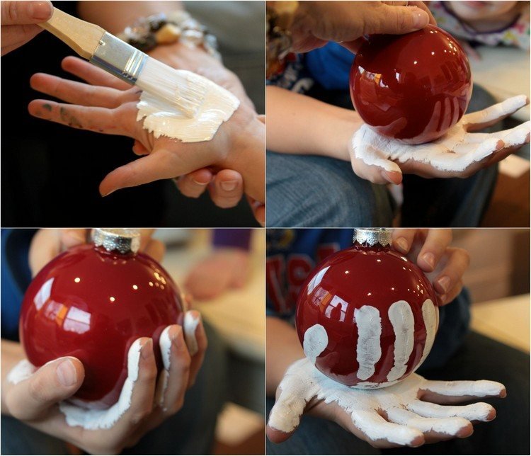 drotár-vianočné darčeky-vianočné stromčeky-gule-deti-odtlačok ruky-návod