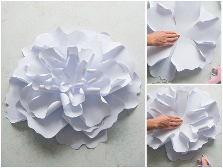 papierové kvety-drotár-georgína-urob si sám-biely-veľký