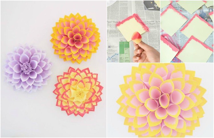 papier-kvety-drotár-georgíny-dvojfarebné-špongiové-bodky