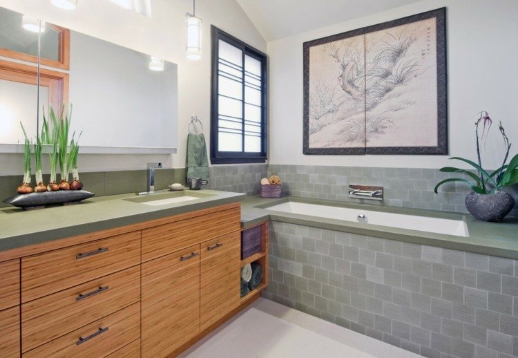 Kúpeľne príklady kúpeľňový dizajn dekorácia steny drevený nábytok