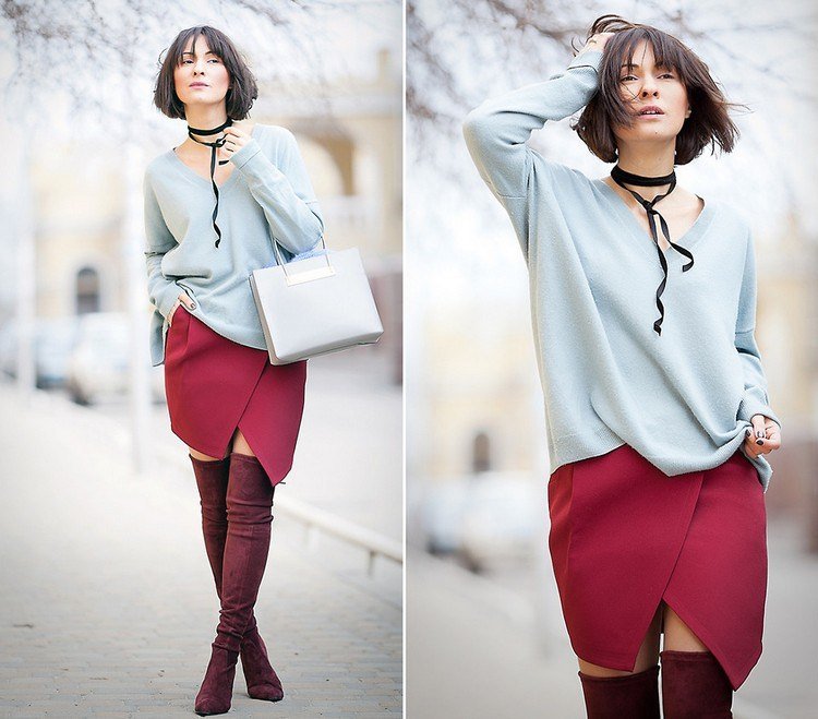 bobuľové tóny zimného typu kombinujú svetlo modrú