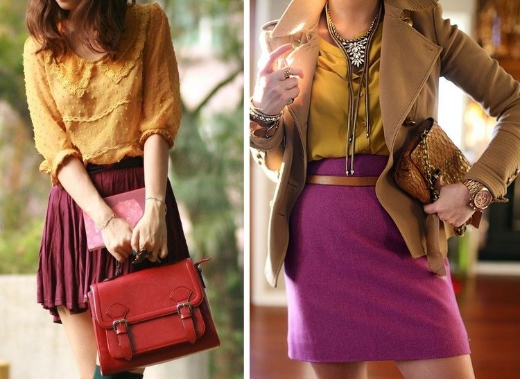 bobuľové tóny kombinujú farbu bobuľovo -okrovej horčicovo žltej