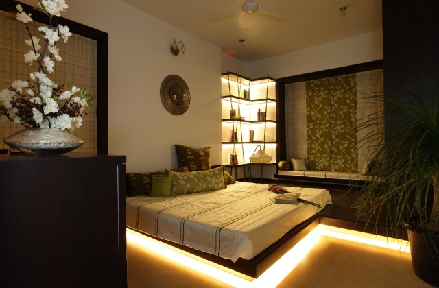 spálne-osvetlenie-nápady-pod-posteľ-rohové-poličky-led-pásy