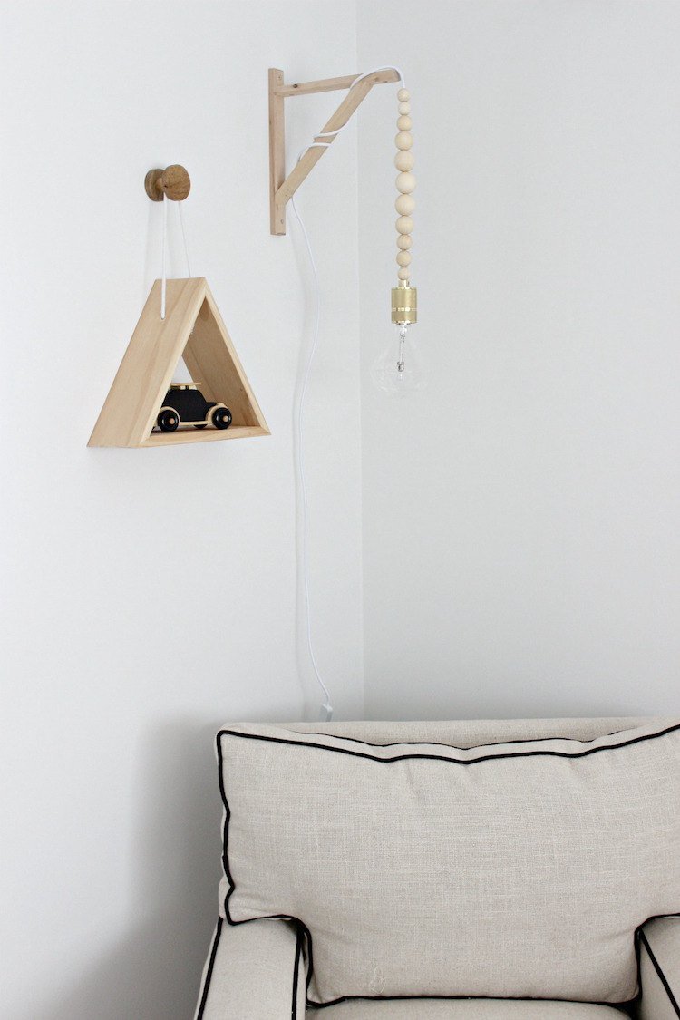 osvetlenie-detská izba-obyčajná-biela-nástenná lampa-škandinávsky-dizajn