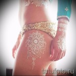 Henna -Tattoo weiß - Fotó einer Ausführungsform des fertigen Muster 29032016 1