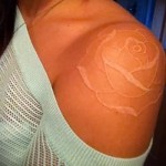 Tetoválások weißer Tinte - Foto einer Ausführungsform des fertigen Muster 29032016 1