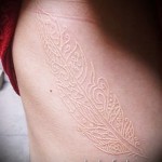 weiß Tattoo -Bild - Foto einer Ausführungsform des fertigen Muster 29032016 1